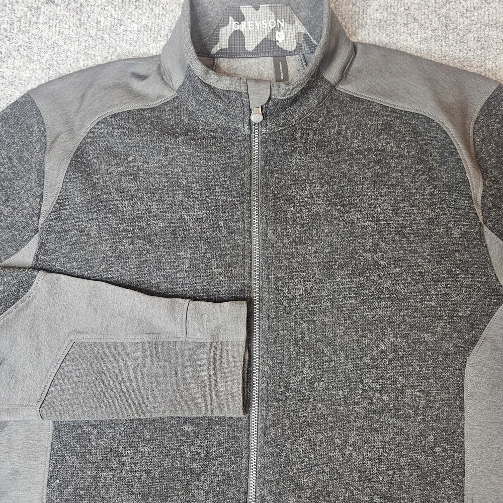 Greyson Men's Sequoia Lux Hybrid Jacket Wool Blend Full Zip Size Medium Gray